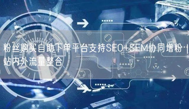 粉丝购买自助下单平台支持SEO+SEM协同增粉｜站内外流量整